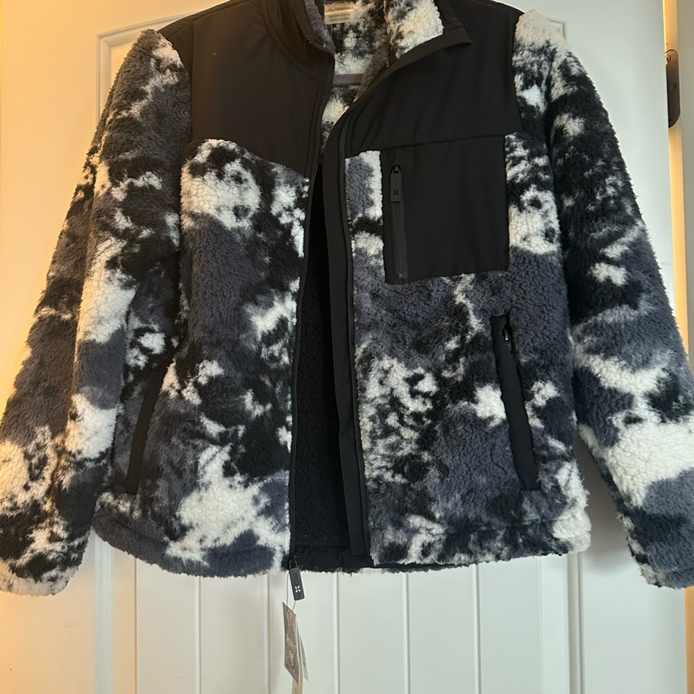 Roxy Fleece Jacket - Black and White NWT